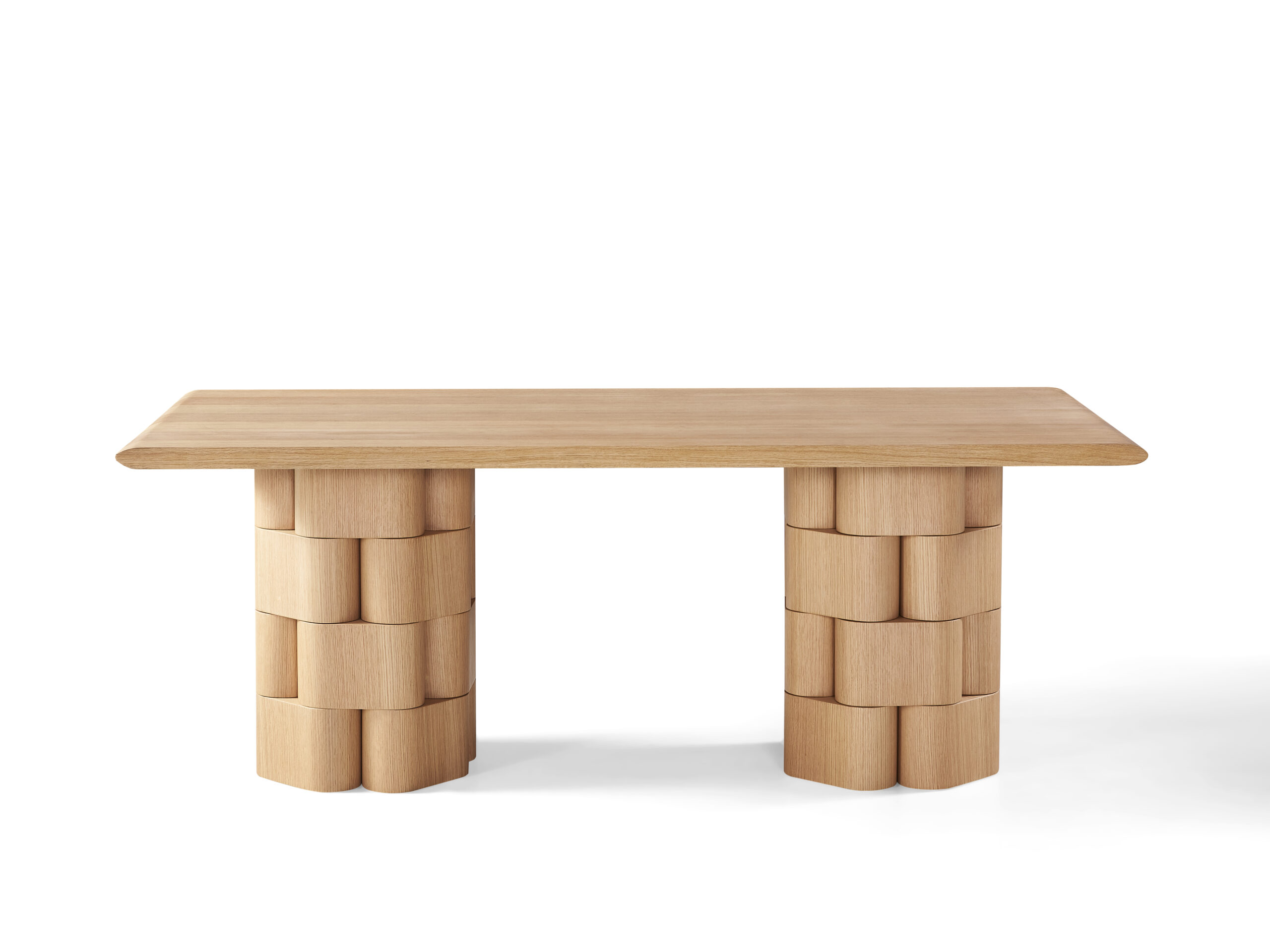 White Oak Veneer Dining Table - Image 3
