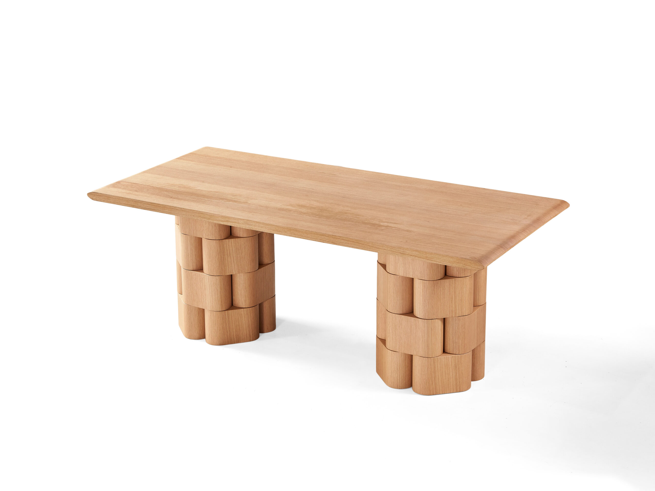 White Oak Veneer Dining Table - Image 1