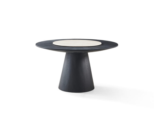 Natural Super White Travertine Round Dining Table