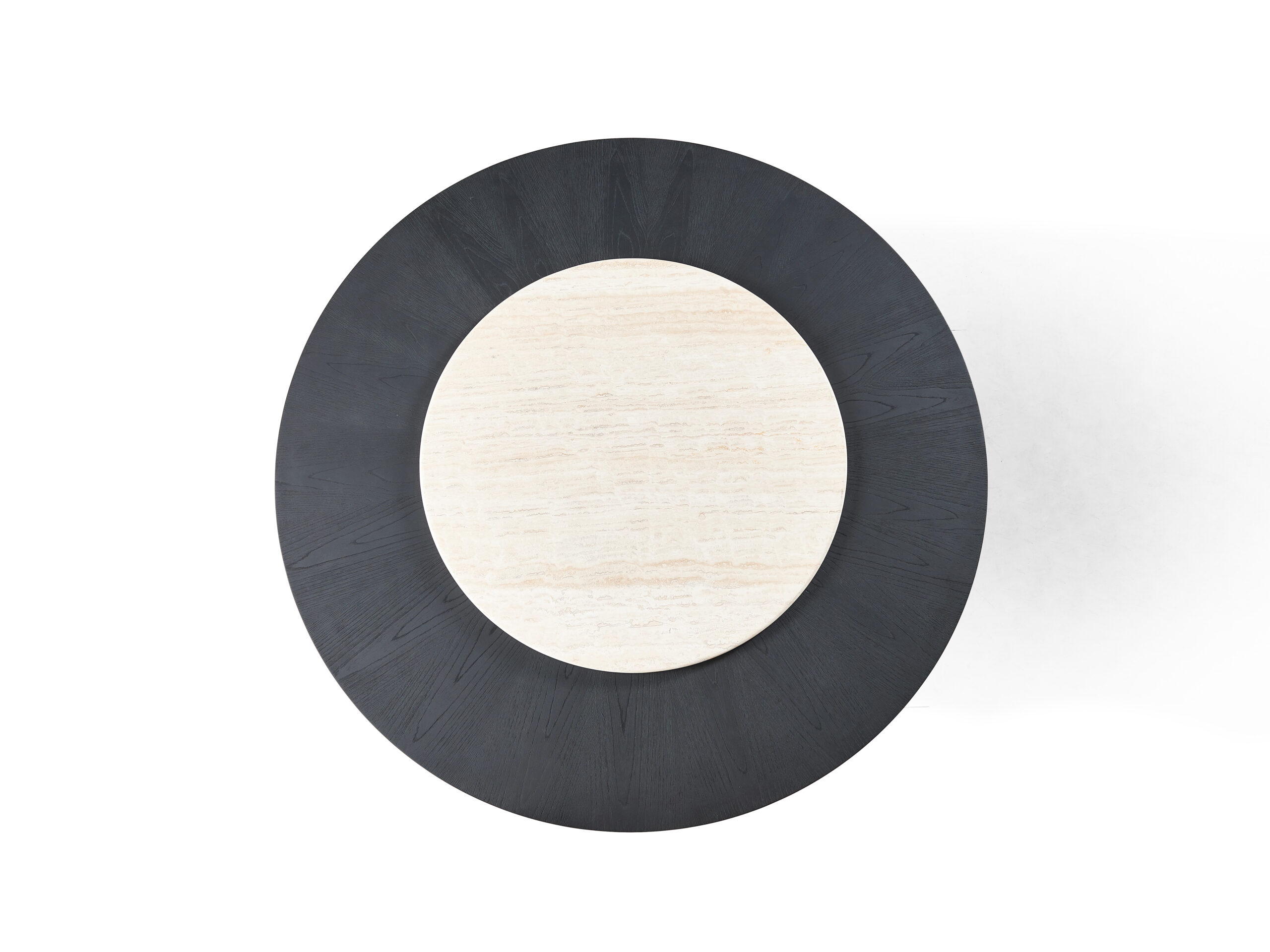 Natural Super White Travertine Round Dining Table - Image 3