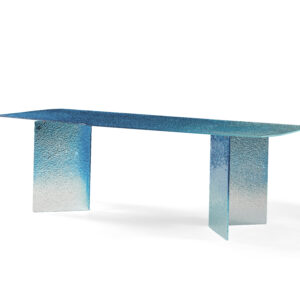 Tempered Hot‑melt Gradient Glass Dining Table - Image 2