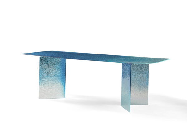 Tempered Hot‑melt Gradient Glass Dining Table