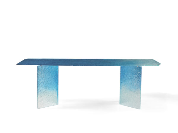 Tempered Hot‑melt Gradient Glass Dining Table
