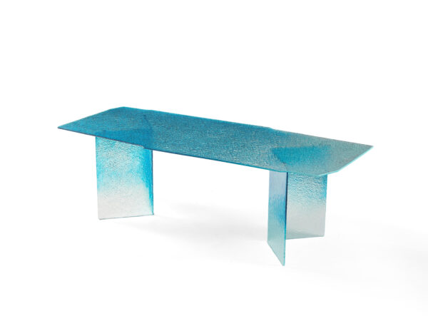 Tempered Hot‑melt Gradient Glass Dining Table