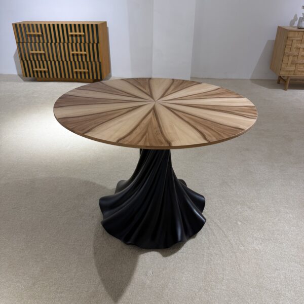 Apple Wood Parquet Top Dining Table