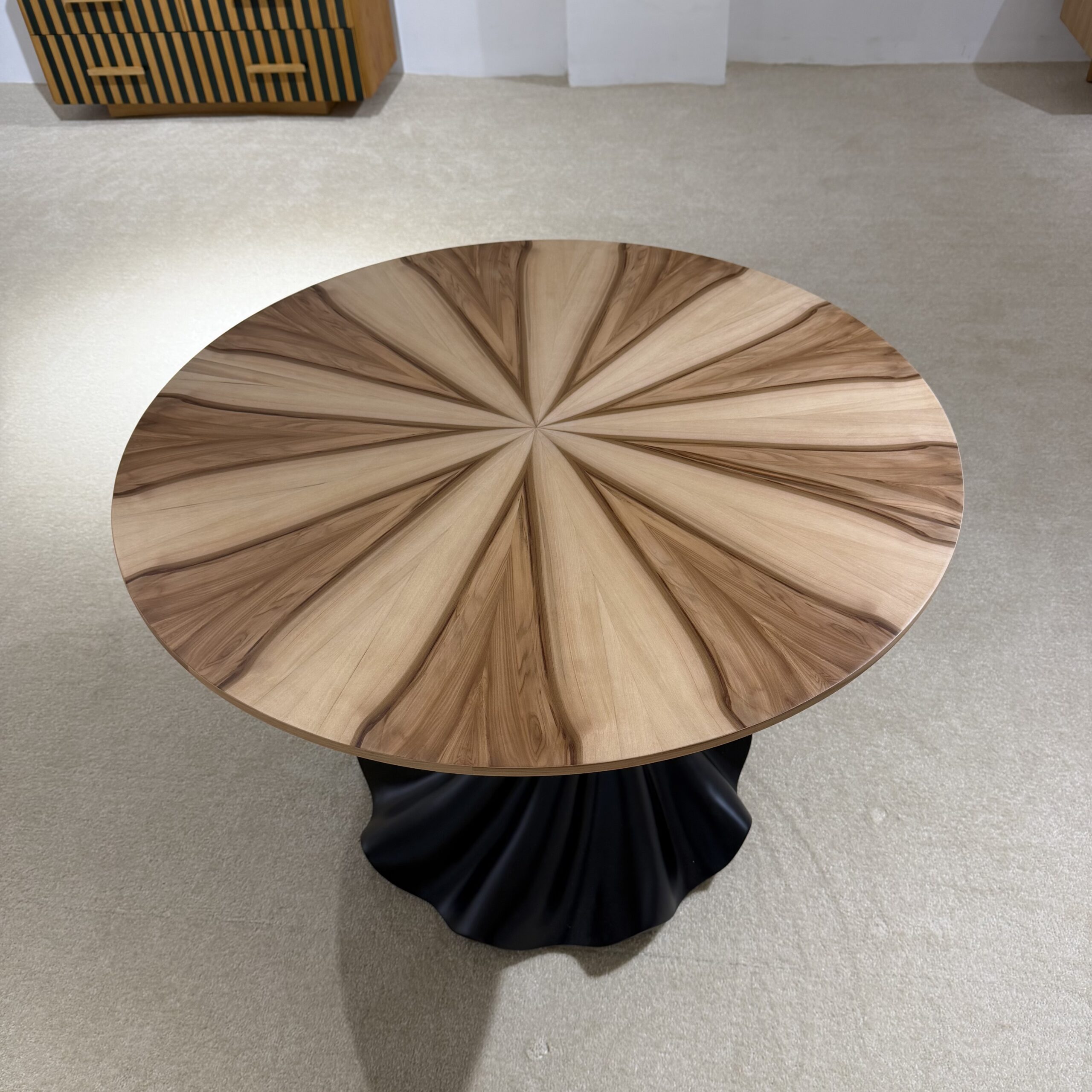 Apple Wood Parquet Top Dining Table - Image 3