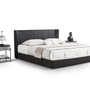 Satin‑Effect Upholstered Bed - Image 3