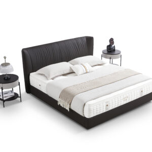 Satin‑Effect Upholstered Bed - Image 4