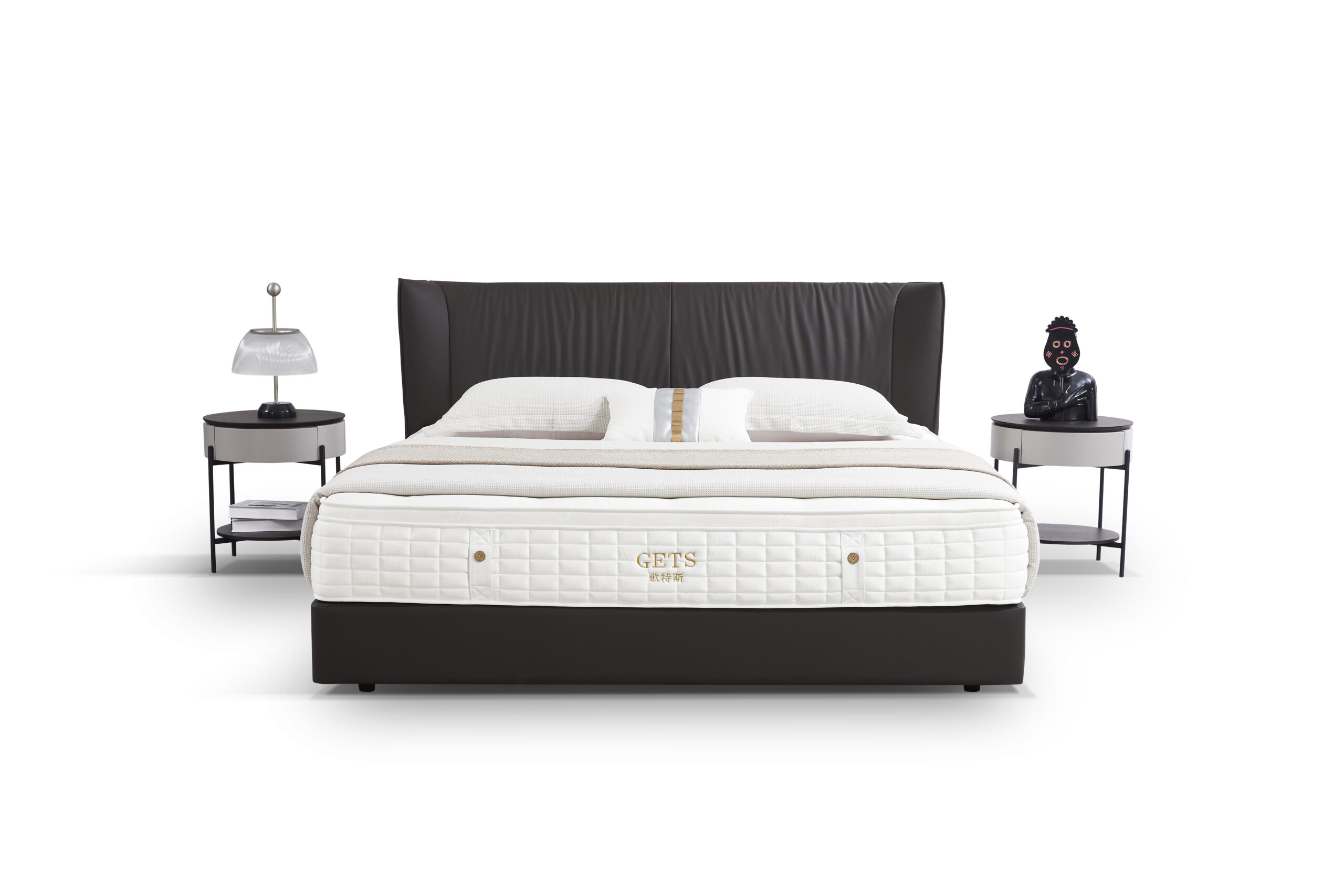 Satin‑Effect Upholstered Bed - Image 5
